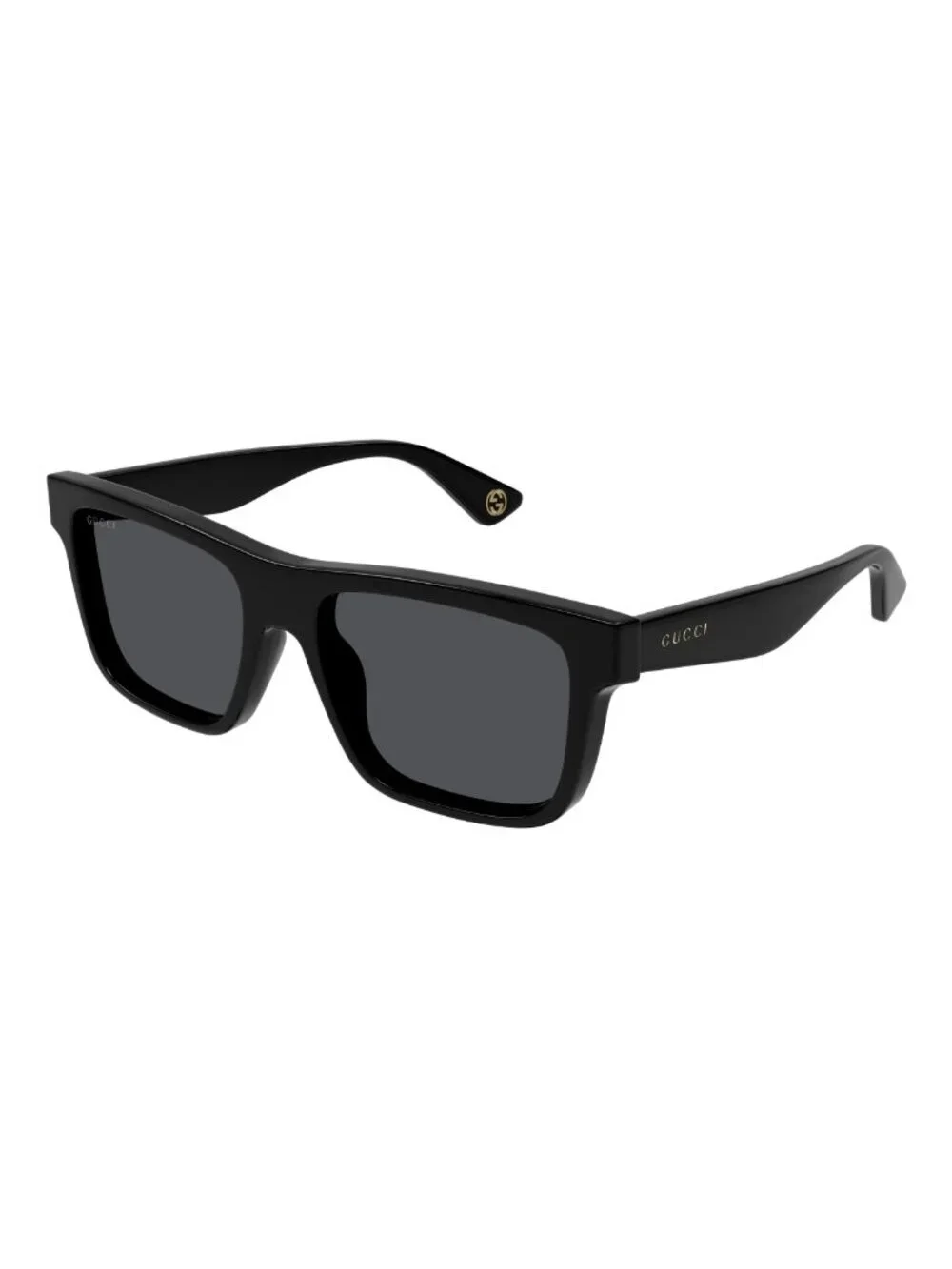 New Gucci Men's Sunglasses Black Square Grey Lens Acetate Frame GG1618S 001 56